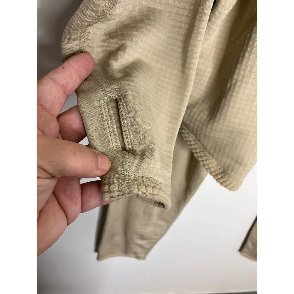 Peckham Military Base Layer Set Mens Large Tan Excellent Gen III Mid Weight Grid